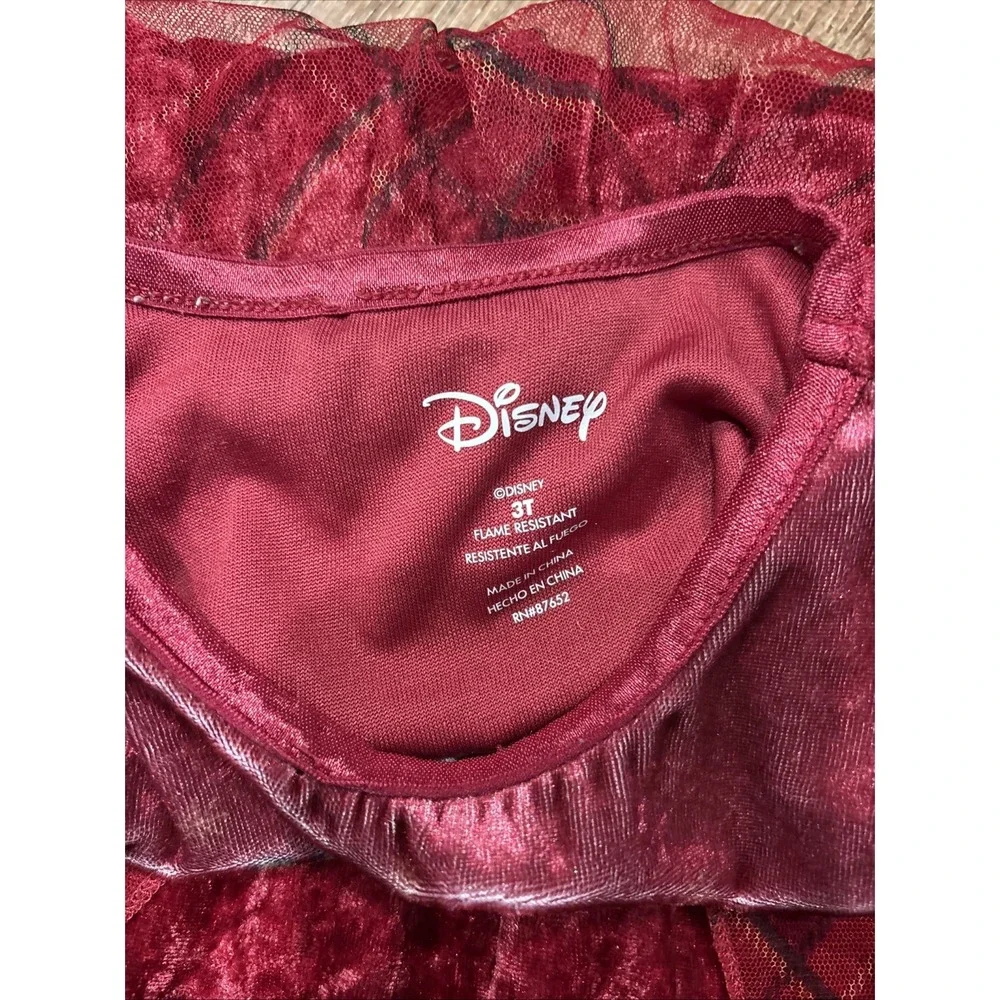 Disney Princess Crushed Velour Plaid Holiday Christmas Toddler Nightgown Gown 3T